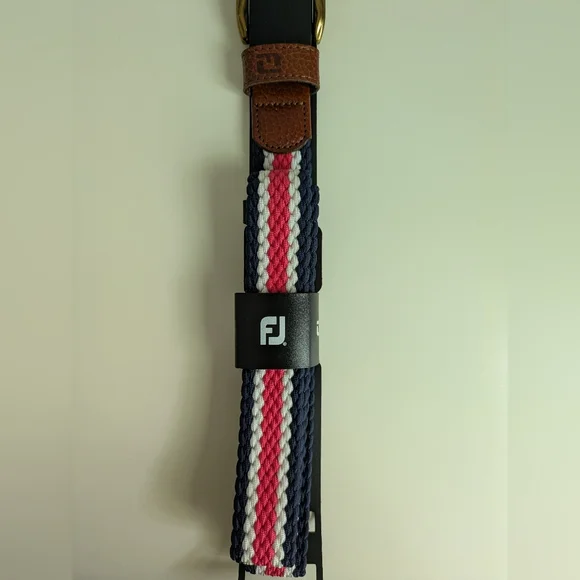 FootJoy Navy and Red Men's Belt - Picture 4 of 5